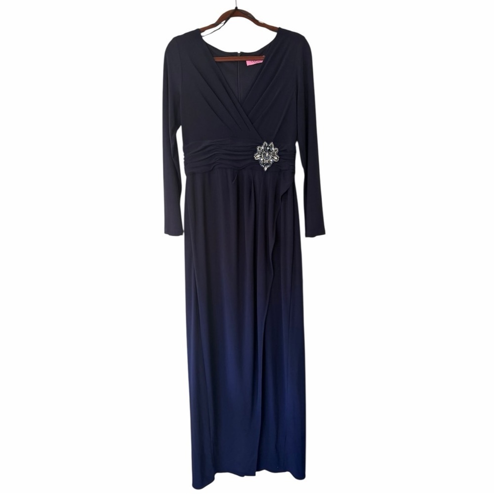 Eliza J Midnight‎ Blue Long Sleeve Dress